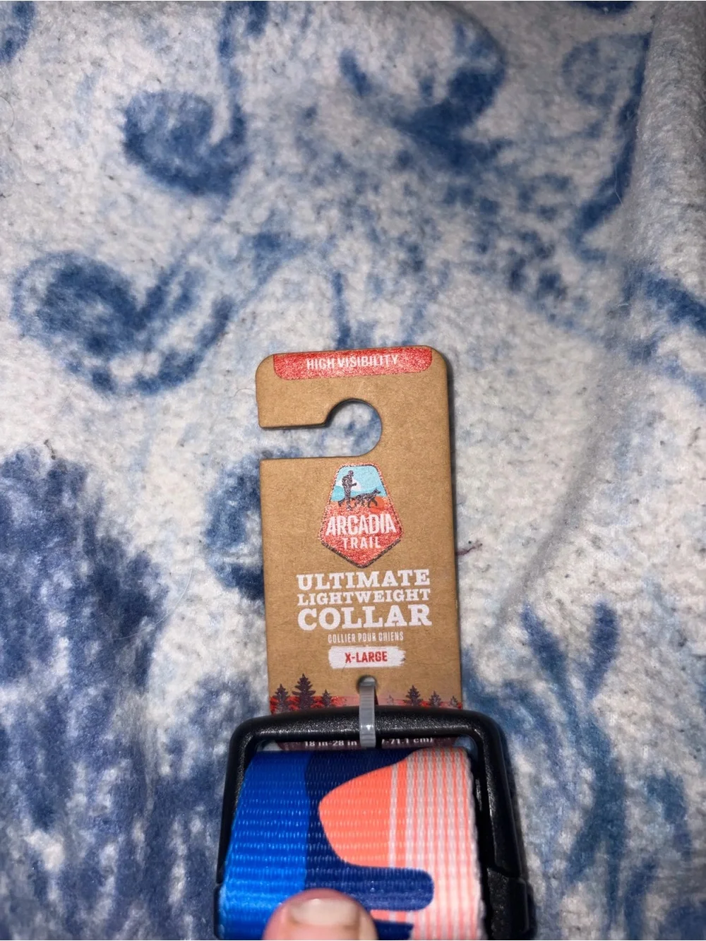 (XL) Arcadia Trail Dog Collar Blue Pink Camo Adjustable Buckle